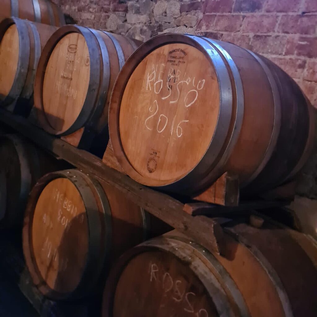 Le botti nella cantina di Fontechiara