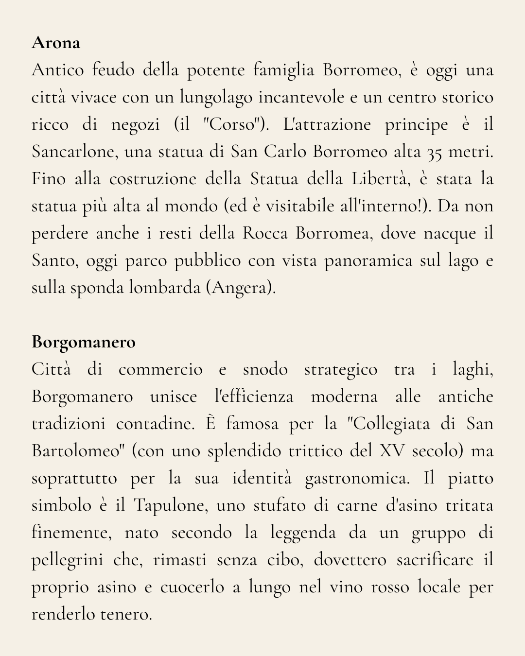 Arona e Borgomanero